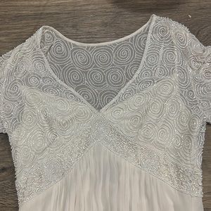 White beaded top Pissarro Nights dress